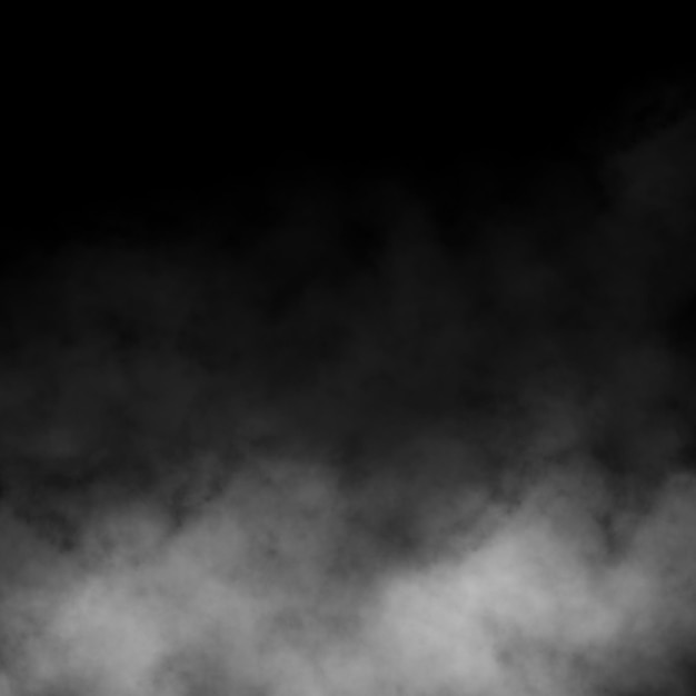 Foto nebbia bianca e effetto nebbia sullo sfondo della stanza della vetrina dello studio del palcoscenico nero