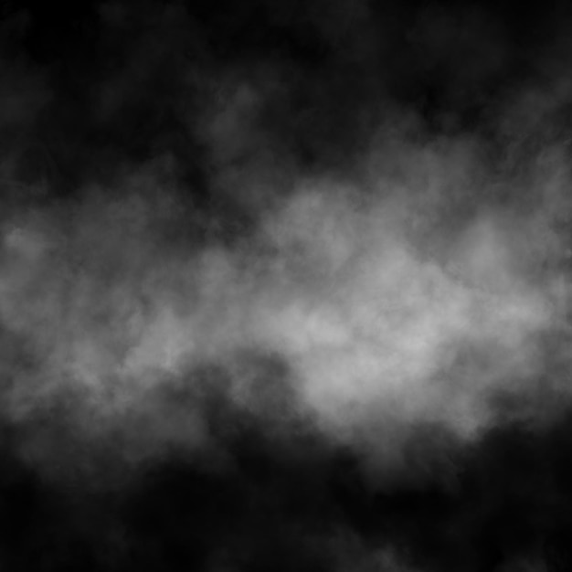 White fog and mist effect on black stage studio showcase room background