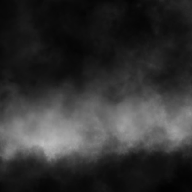 White fog and mist effect on black stage studio showcase room background