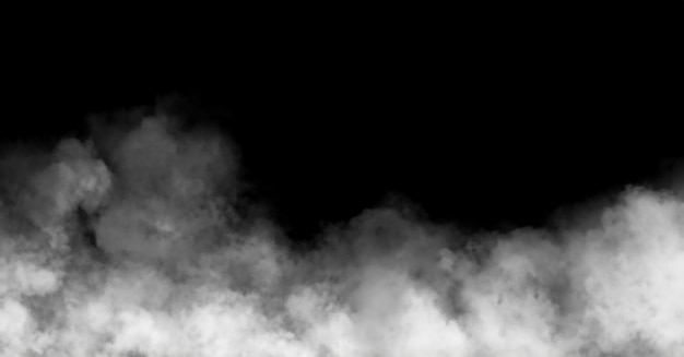 White fog or smoke on dark copy space background smoke effect for your photos