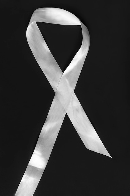 White folded ribbon