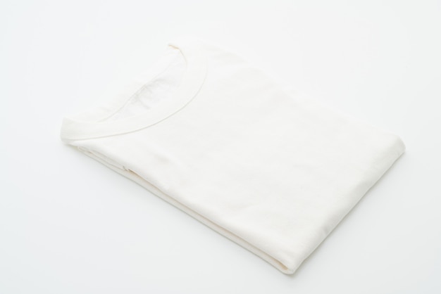 white folded t-shirt