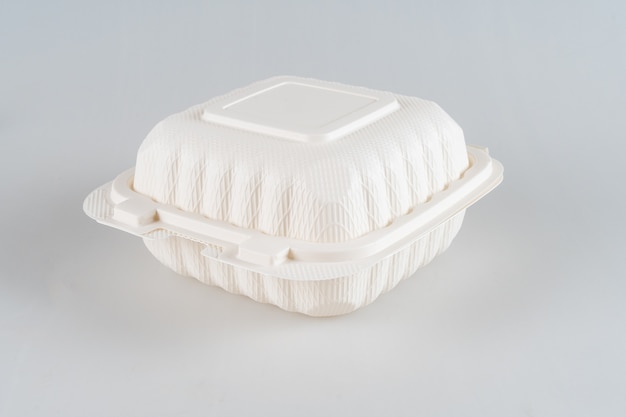 White food container isolated on a white background.