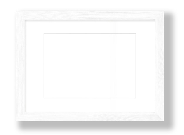 A white frame with a blank space for your text.