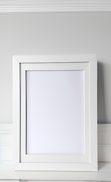 A white frame with the word " on it " on it