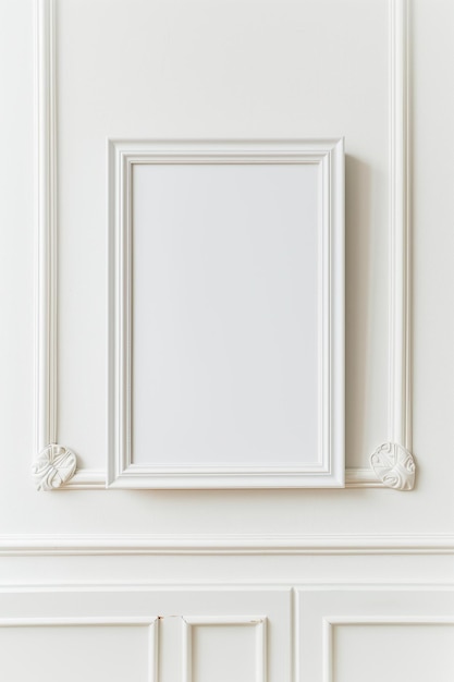 Foto un quadro bianco incorniciato senza una foto all'interno