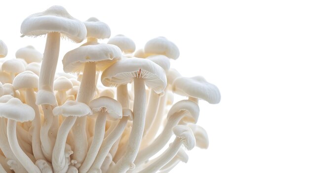 Photo white fungus on isolated white background