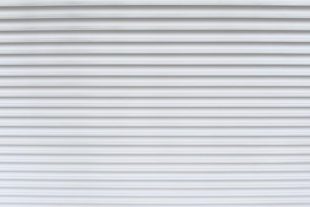 White garage door stripped texture metal background