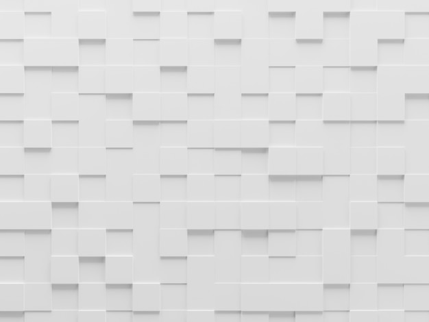 White geometric cube background