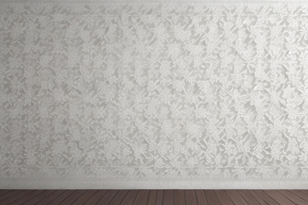Фото Белые геометрические цветочные листья 3d плитки текстура стены фон баннер панорама генеративный ии