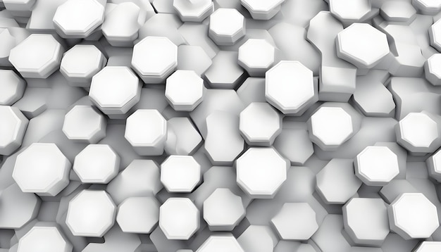 Foto sfondo astratto esagonale geometrico bianco concetto futuristico e tecnologico