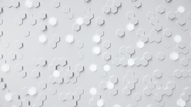 White geometric hexagonal honeycomb abstract