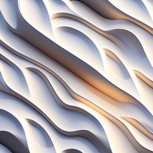 White geometric wavy pattern