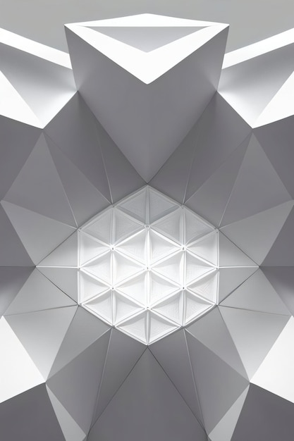 White Geometry Texture 3D Modern Background