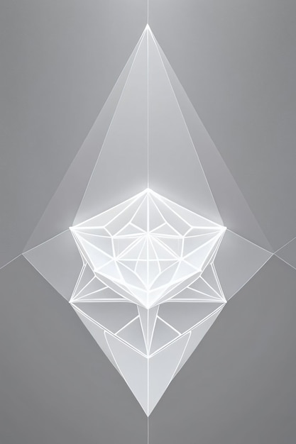 Photo white geometry texture 3d modern background