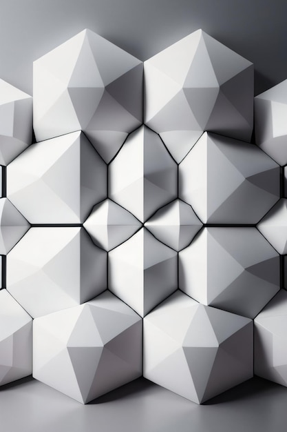 White Geometry Texture 3D Modern Background