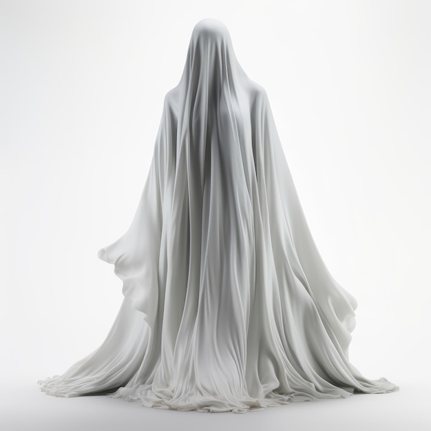 White Ghost On White Background A Stunning 3d Rendering