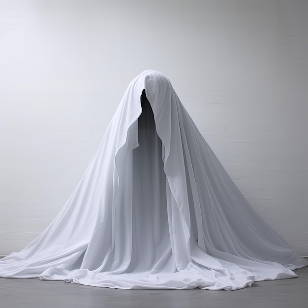 White ghost on white background