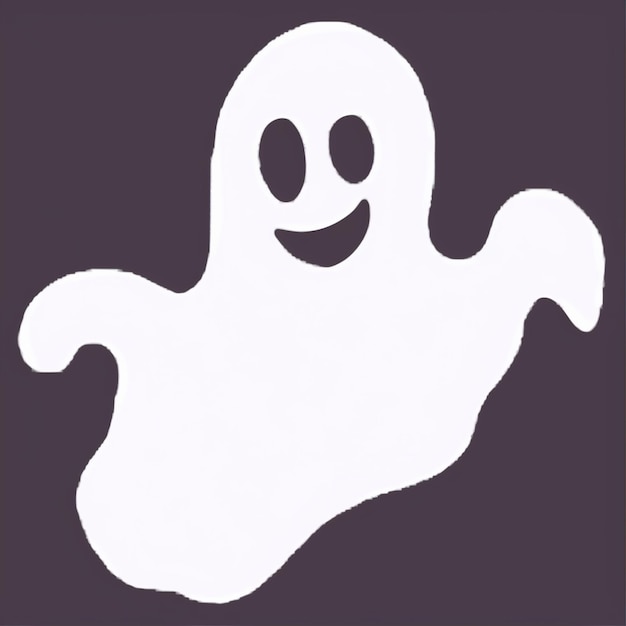 a white ghost with a smile on its face generative ai