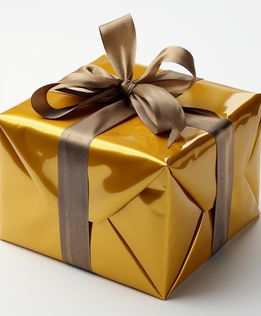 Foto la scatola bianca per regali abbracciata in isolamento