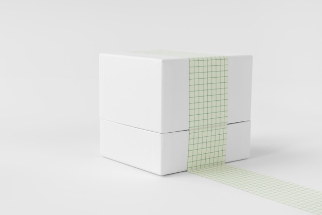 White gift box mockup