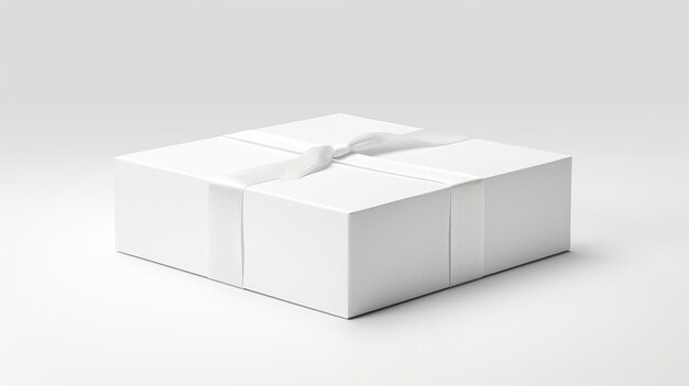 White gift box with a magnetic closure and window