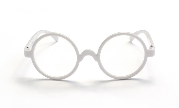 White glasses placed with reflections below