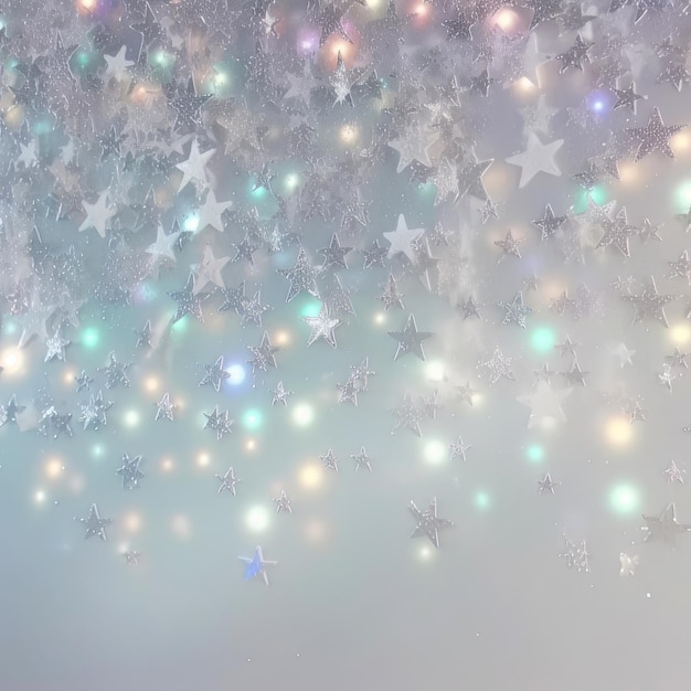 White glitter star sprakling background