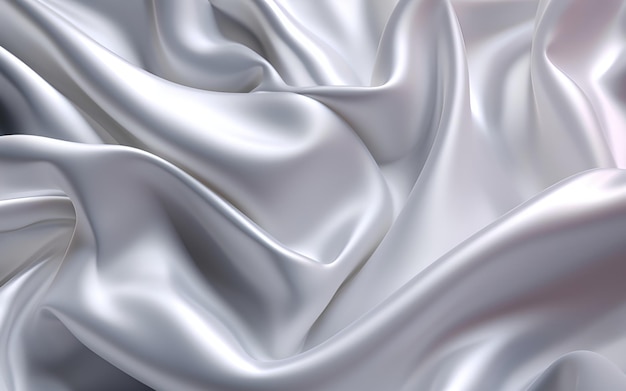 White glossy silk cloth background