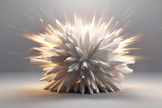 White glowing light burst explosion