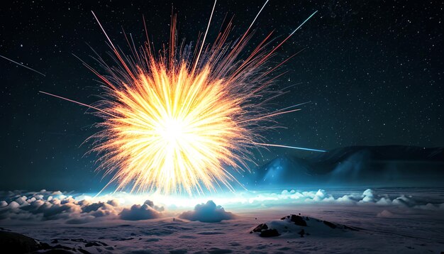 white glowing light burst explosion