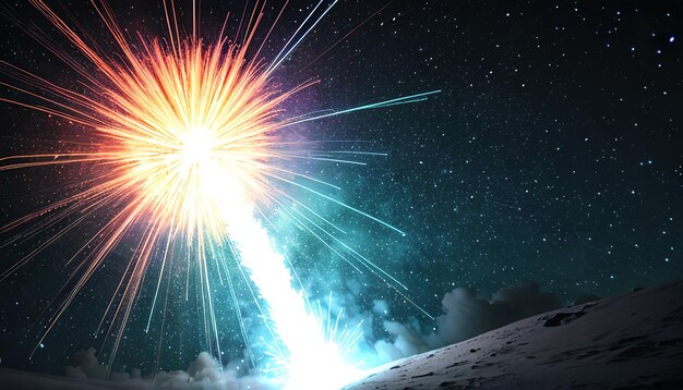 Photo white glowing light burst explosion