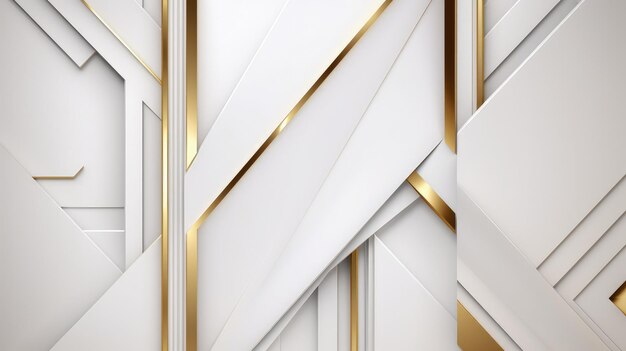 A white and gold abstract background with lines