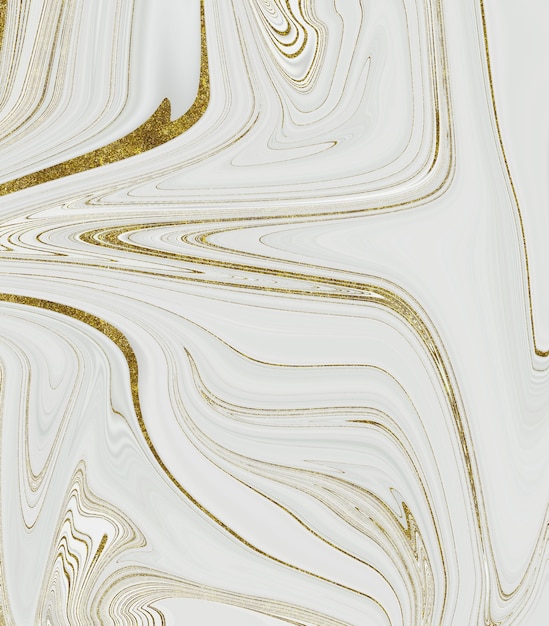 White and gold marble abstract background