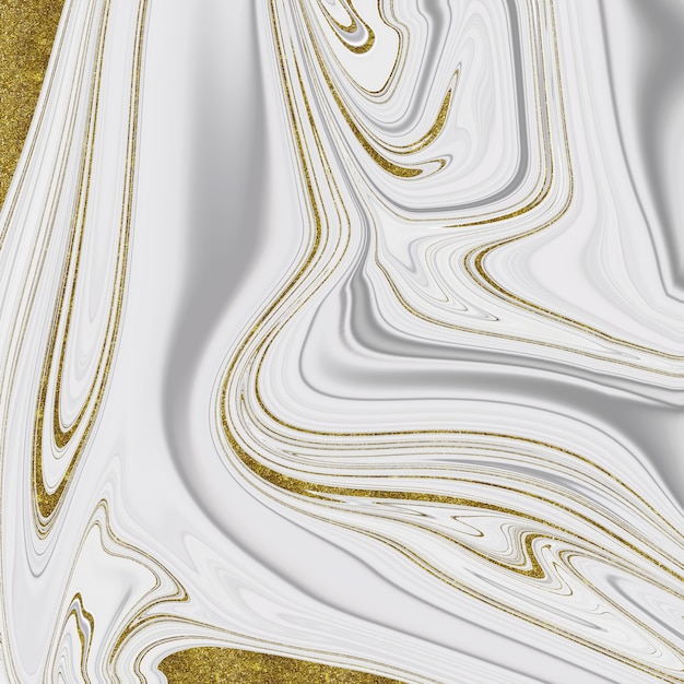 White and gold marble abstract background