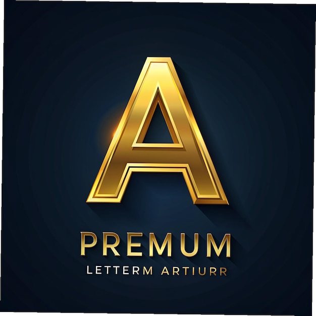 white golden a letter logo design business identity for digital design company