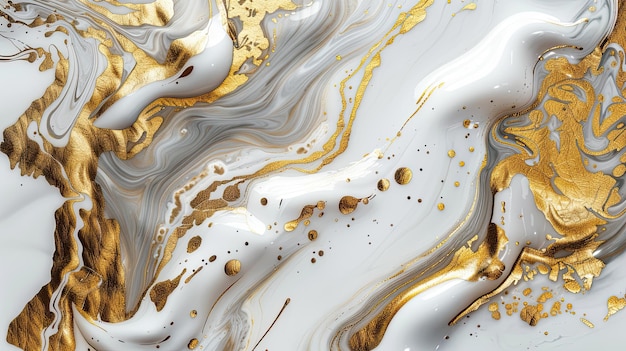 White and golden marble texture