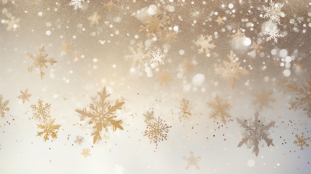 white golden snowflake and sparkles abstract solid