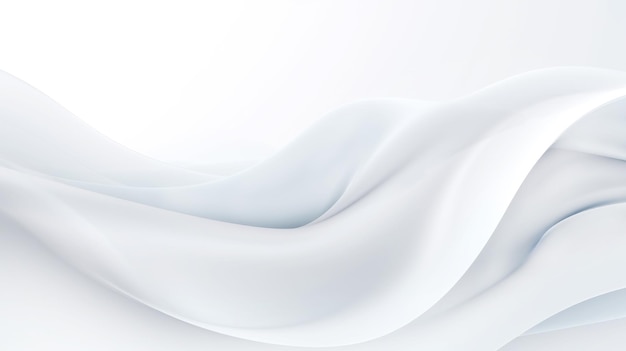 White gradient abstract line and wave background Generative Ai