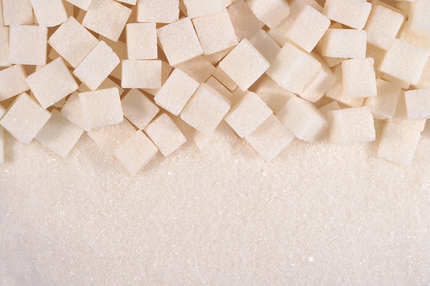 Photo white granulated and refined sugar texture