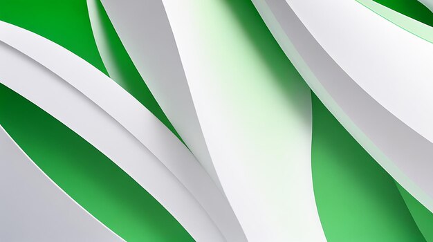 White and green 3d gradient background