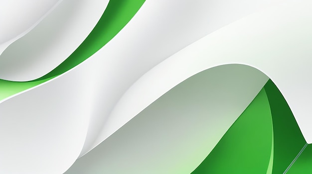 White and green 3d gradient background