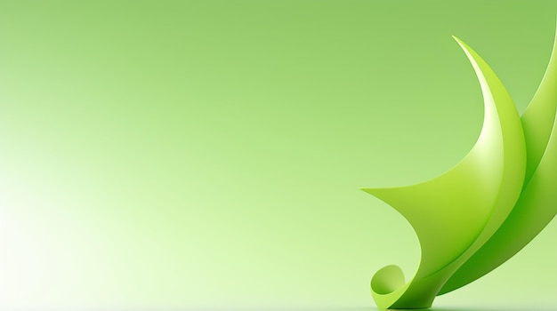 White and green 3d gradient background