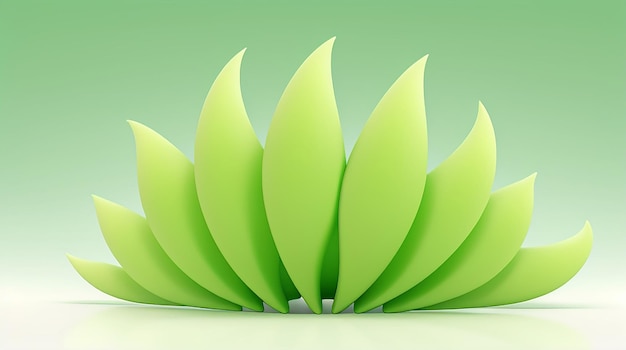 White and green 3d gradient background