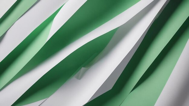 White and green paper background