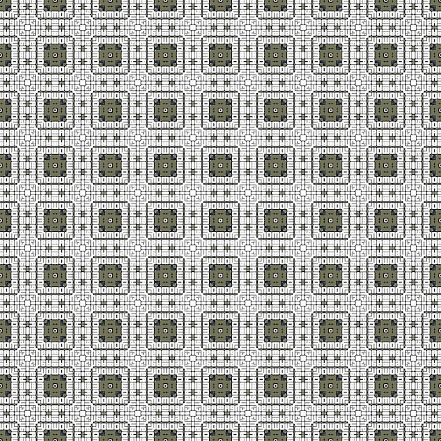 A white and green pattern with squares.