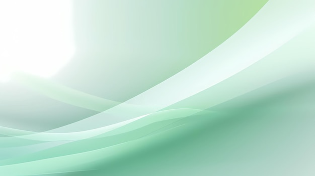 Photo white and green wave background