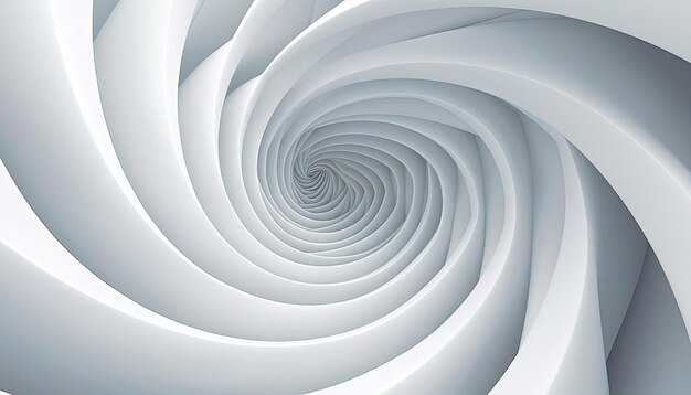 Photo a white and grey abstract of a spiral in the style of camera obscura