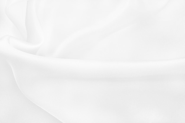 Белая серая текстура ткани, мятый узор из шелка или льна