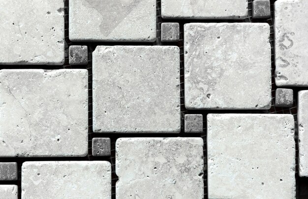 White and grey marble from squares 